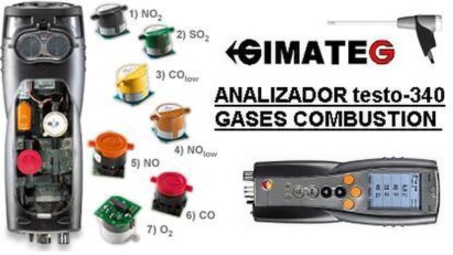analizador gases combustion bluetooth testo venta alquiler gimateg