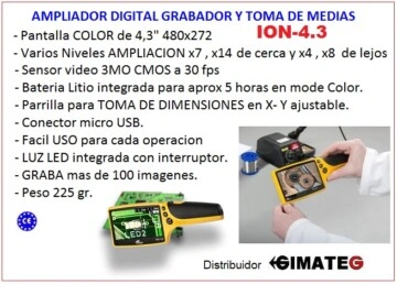 lupa digital x14 con foto con medidas para control calidad ASH gimateg