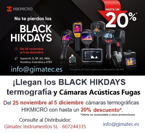 2024 Black HIKDAYS termografia y camaras acusticas Hikmicro gimatec