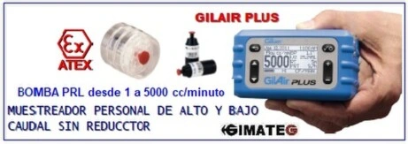 bomba alto bajo caudal GilAir plus alquiler gimateg