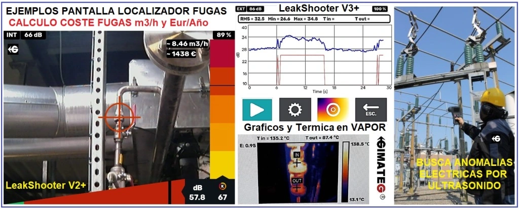 localizador fugas gases y analizador instalaciones vapor Leakshooter-V3