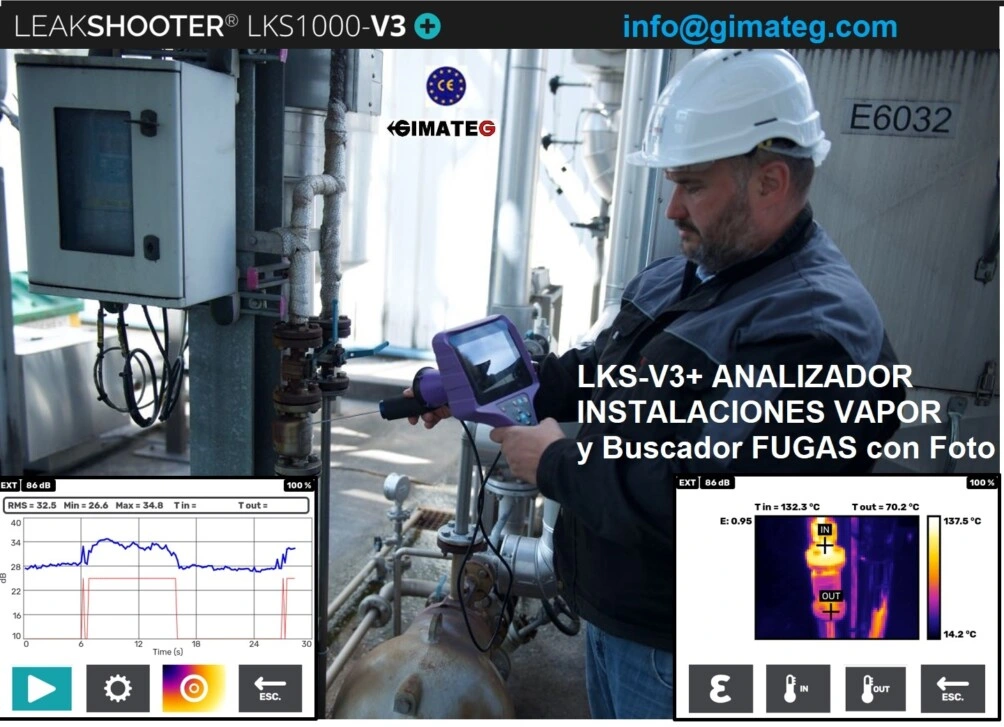 analizador instalaciones de vapor leakshooter V3+ gimateg