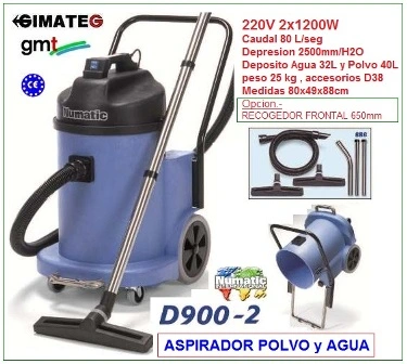 Aspirador POLVO y agua industrial numatic gimateg
