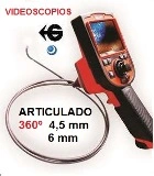 videoscopio articulado 4 ejes diametro 5mm largo 3 m Gimateg