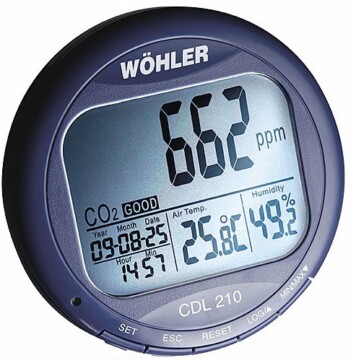 IAQ calidad AIRE, dataloger Wöhler CDL 210 Gimate