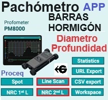 pachometro barras hormigon PM8000 APP iPad gimateg