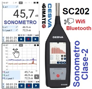 sonometro tipo 2 tercios octava cesva SC202 GimateG