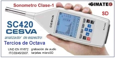 salquiler venta sonometro tercios octava clase 1 sc420 gimateg