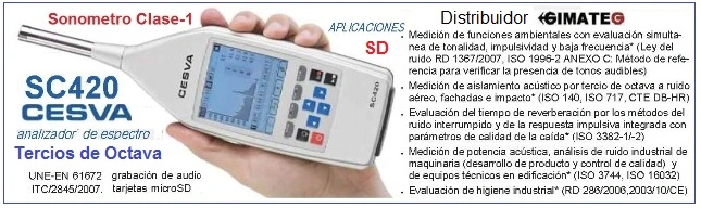 sonometro con metrologia legal y tercios octava venta y alquiler gimateg