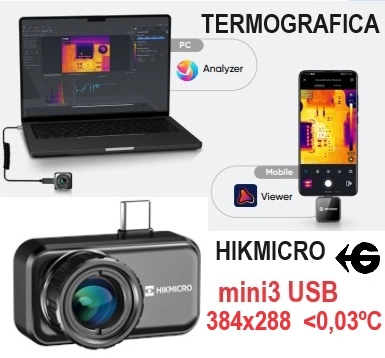termografica USB-C telefono android HIKmicro mini3 gimateg