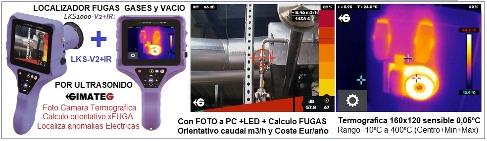 camara termografica y busca fugas aire comprimido leakshooter V2+IR GimateG