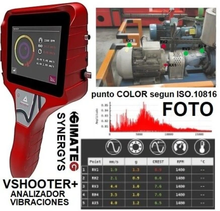 Analizador vibraciones para maquinaria con camara foto vShooter Gimat
