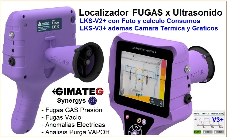 busca fugas gas presion y vacio foto y calculo LeakShooter 1000 V2+V3+GimateG