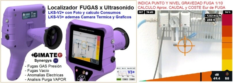 camara busca fugas aire por ultrasonido leakshooter gimateg