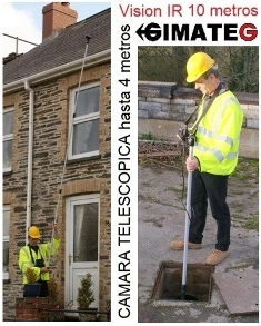 camara infrarojos telescopica inspeccion hasta 10m GimateG