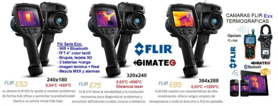 termograficas profesionales Flir E53 E75 E85 E95 GimateG