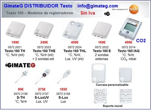 gama datalogers ambientales con wifi testo 160 gimateg