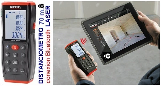 distanciometro conexion bluetooth a movil ridgid gimateg