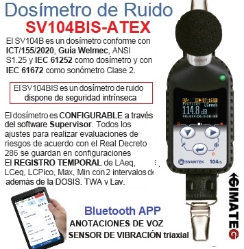 Dosimetro acustico ATEX SV104 prevencion riesgos venta alquiler gimateg
