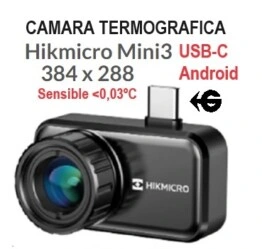 ir a termografica USBC Android hikmicro mini3 gimateg