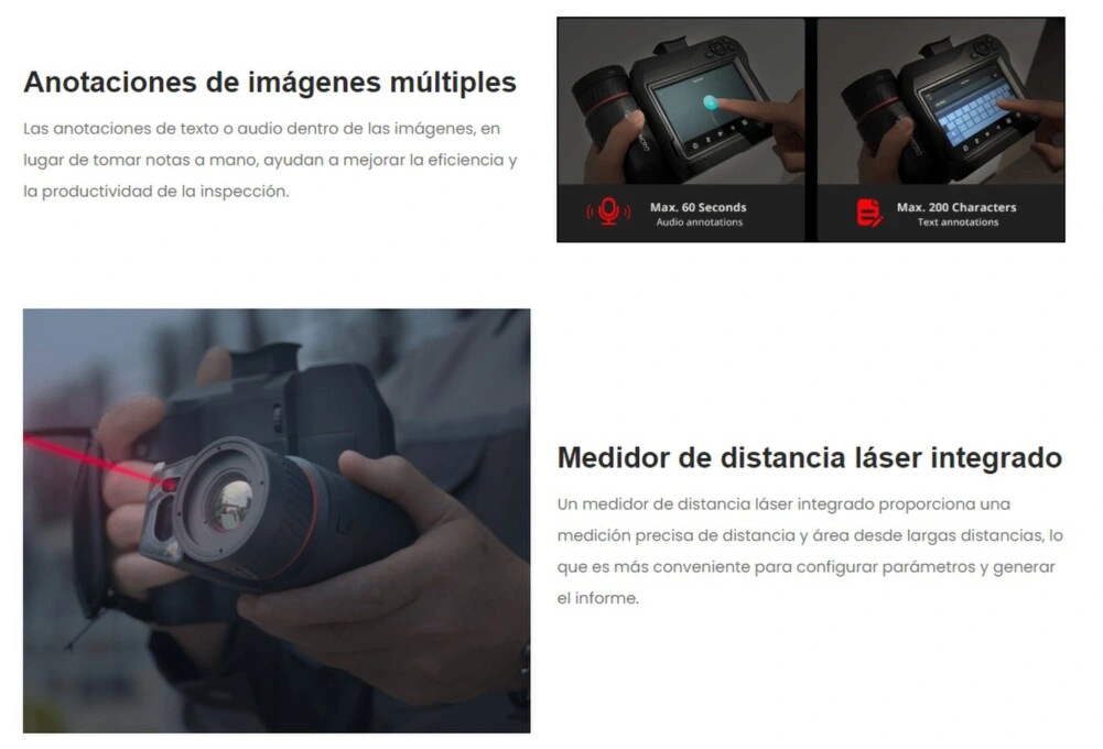 termografica HIKmicro SP120H notas y distancia focal laser gimateg