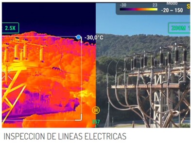 inspeccion termografica de lineas electricas con dron helitecnics gimateg