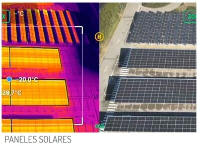 inspeccion termografica paneles solares con dron helitecnics gimateg