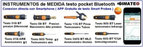instrumentos medida de bolsillo con bluetooth testo gimateg