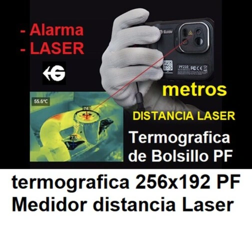 distancia laser termografica PF de bolsillo guide-gimateg
