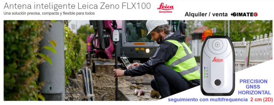 alquiler GPS antena inteligente leica zeno FLX100 GPS centimetrico gimateg