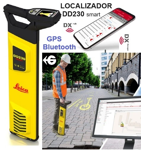 Localizador inatalaciones leica dd230 gps bluetooth y transmisor DA230 gimateg