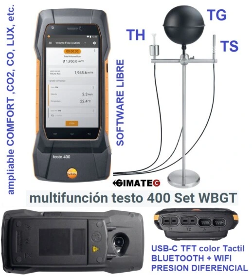 testo 400 medidor estres WBGT y Disconfort venta alquiler GimateG