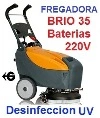 fregadora baterias UVC hombre a pie 35cm brio gimateg