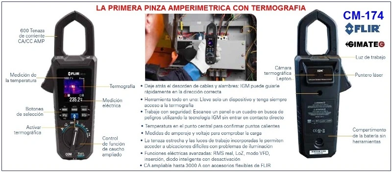 pinza amperimetrica termografia CM174 Flir distribuidor GimateG