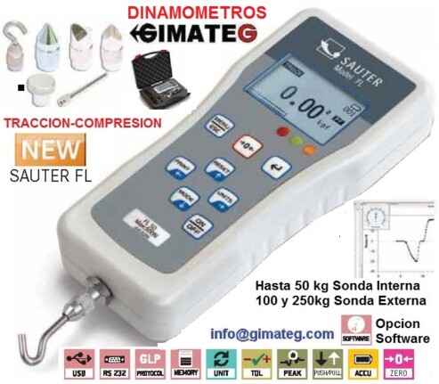 dinamometro prevencion riesgos sonda interna traccion compresion 50 kgf GimateG
