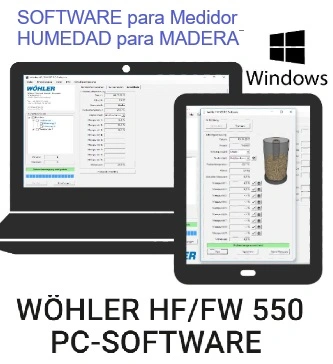Software medidor humedad materiales Wöhler FW550 gimateg