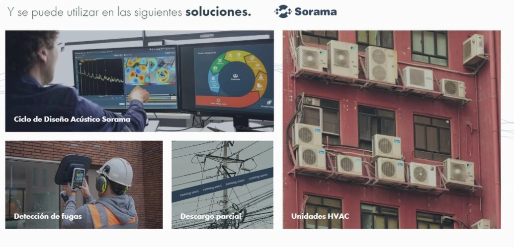 usos camara acustica sonido sorama Cam iV64 gimateg