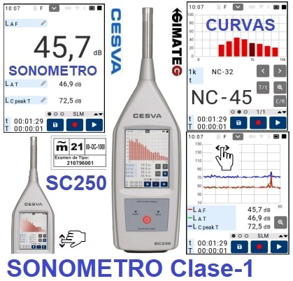 sonometro clase 1 tercios octava cesva SC250 GimateG