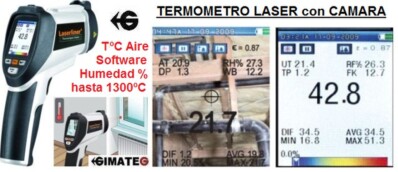 termometro laser hasta 1300 grados con camara de fotos y humedad