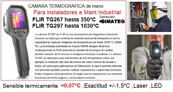 camara termica Flir 297 hasta 1030 grados gimateg