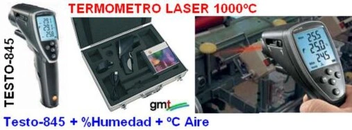 termometro laser digital testo 845 con temperatura y humedad aire gimateg
