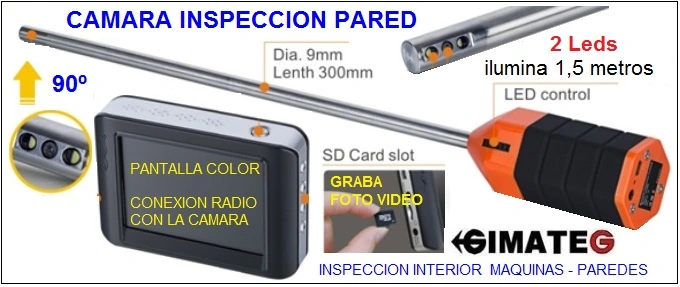 videoscopio inspeccion a 90 grados conductos climatizacion GMT